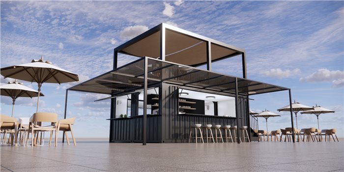20ft pop up container bar